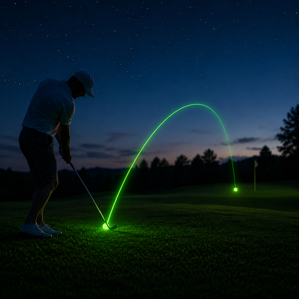 Fluorescerende natgolfbolde