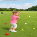 Set Golf Regolabile per Bambini con Mazze Telescopiche, 3 Palline e 2 Bersagli per Età 3-8