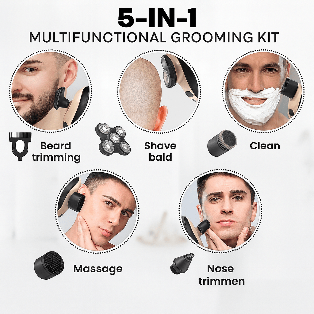 AeroTrim 5-In-1 Electric Shaver For Smooth And Irritation-Minimized Shaving