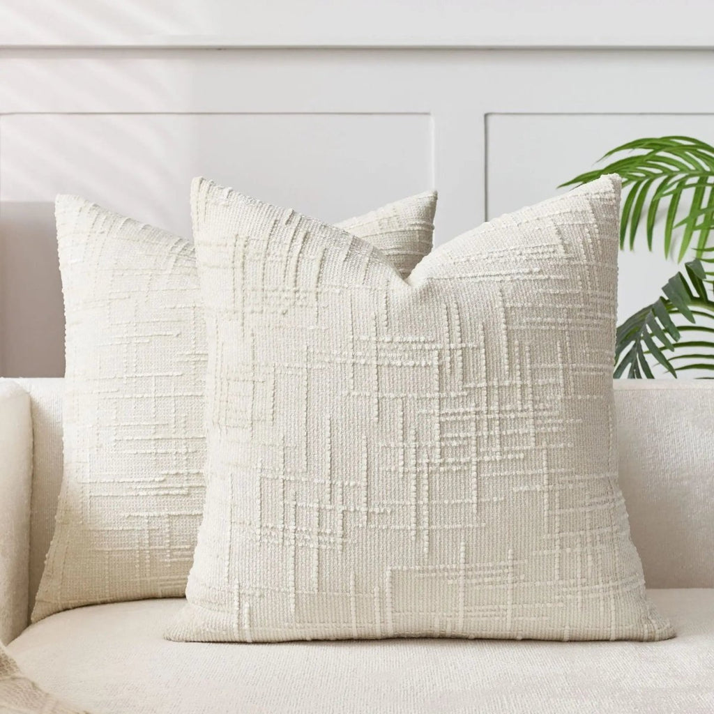 EverHaven Chenille Pillowcase With Bamboo Texture For Elegant Home Accents