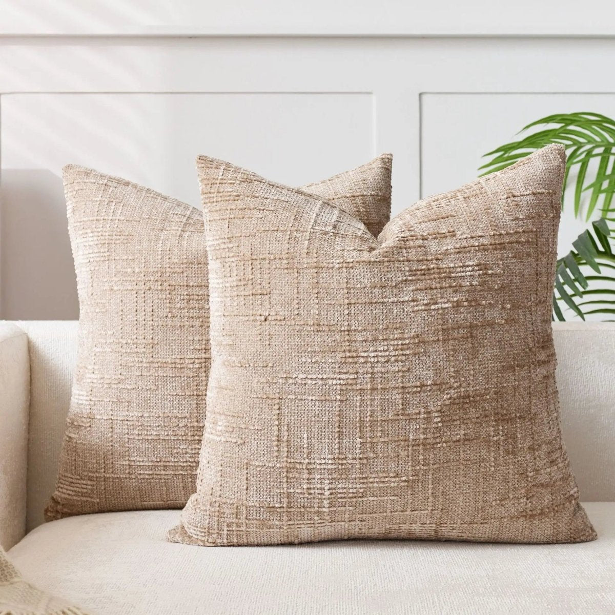 EverHaven Chenille Pillowcase With Bamboo Texture For Elegant Home Accents