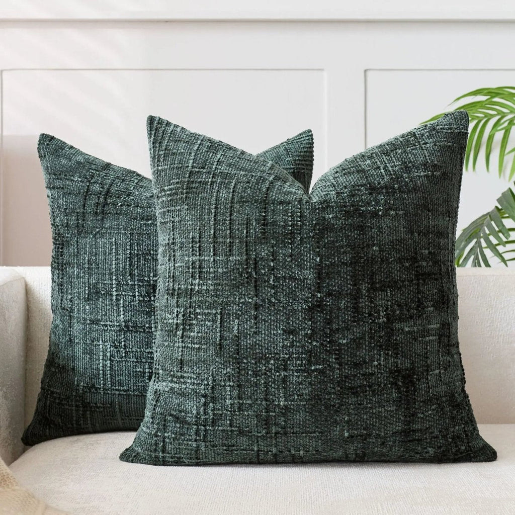 EverHaven Chenille Pillowcase With Bamboo Texture For Elegant Home Accents