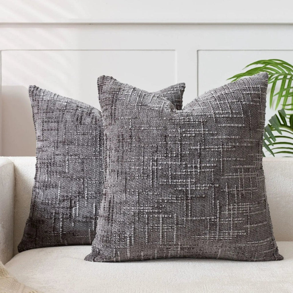 EverHaven Chenille Pillowcase With Bamboo Texture For Elegant Home Accents