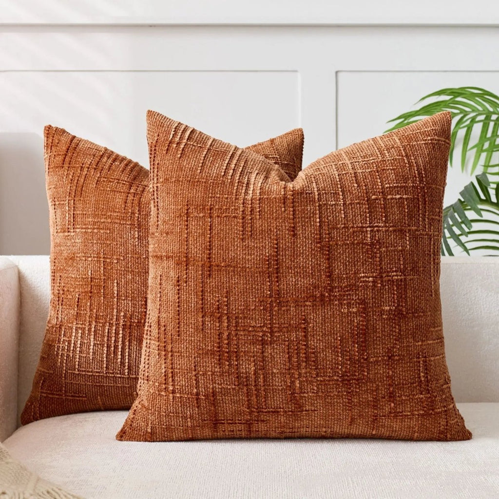 EverHaven Chenille Pillowcase With Bamboo Texture For Elegant Home Accents