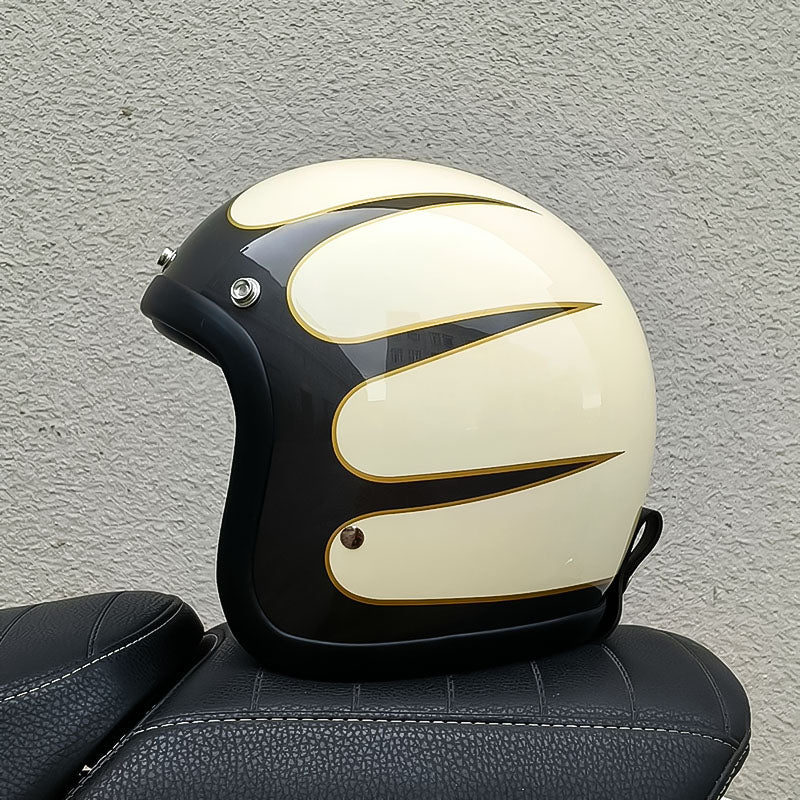 Casco Moto Vintage con Design a Basso Profilo Certificato DOT ed ECE
