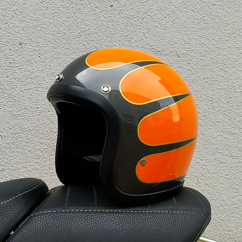 Casco Moto Vintage con Design a Basso Profilo Certificato DOT ed ECE
