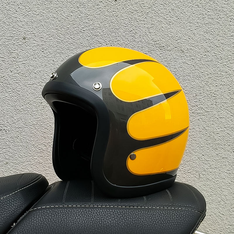 Casco Moto Vintage con Design a Basso Profilo Certificato DOT ed ECE
