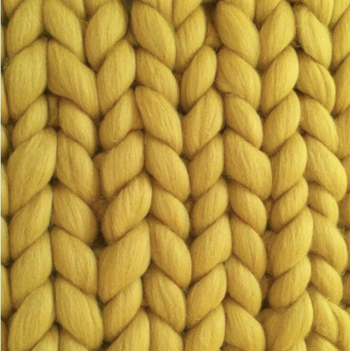 Hygge Cozy Throw Blanket With Thick Chunky Knit Fabric Texture