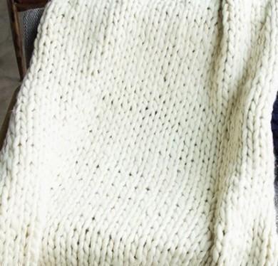 Hygge Cozy Throw Blanket With Thick Chunky Knit Fabric Texture