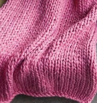 Hygge Cozy Throw Blanket With Thick Chunky Knit Fabric Texture