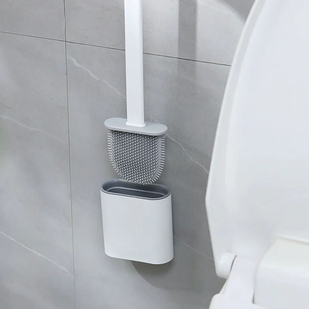 PureClean Hygienic Silicone Toilet Brush With Wall Mount