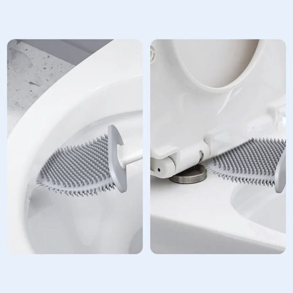 PureClean Hygienic Silicone Toilet Brush With Wall Mount