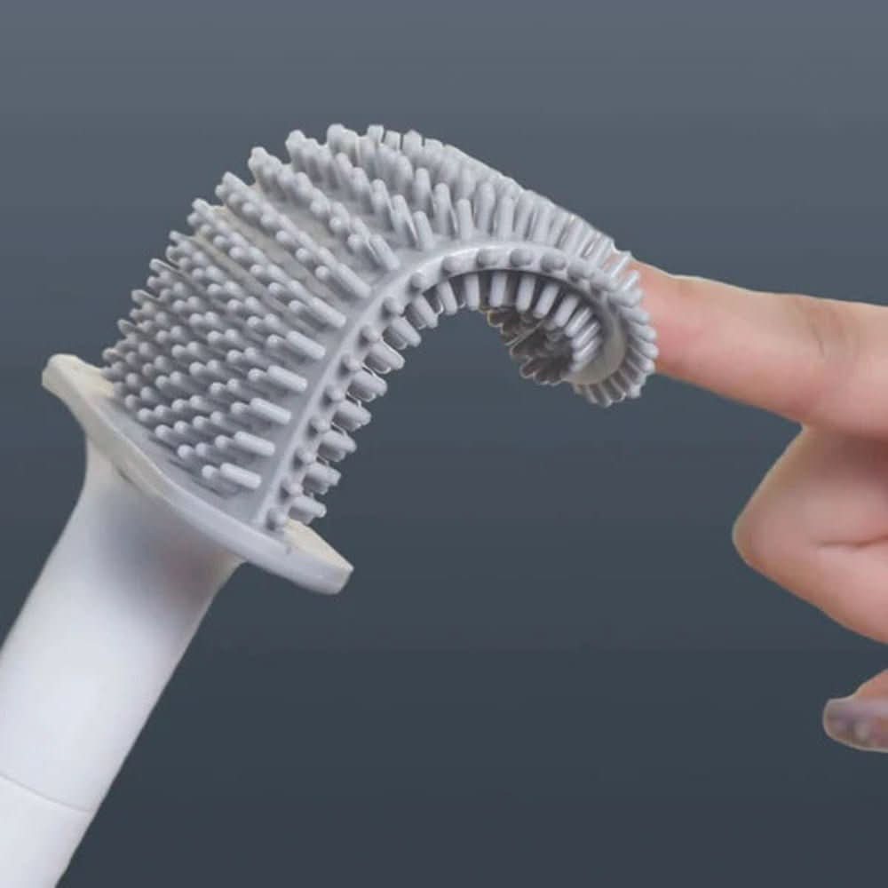 PureClean Hygienic Silicone Toilet Brush With Wall Mount