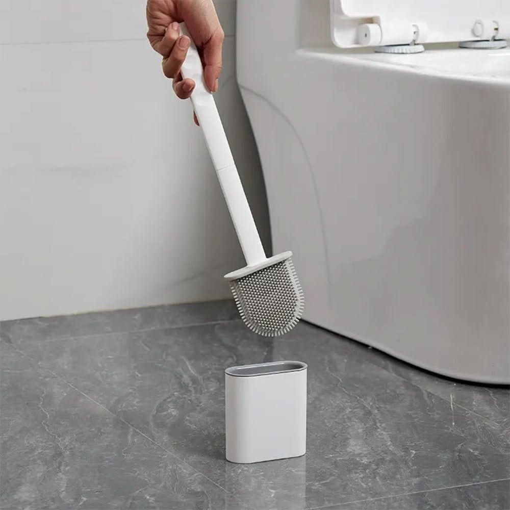 PureClean Hygienic Silicone Toilet Brush With Wall Mount