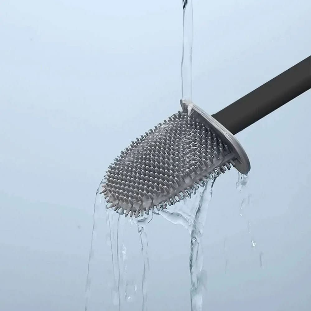 PureClean Hygienic Silicone Toilet Brush With Wall Mount