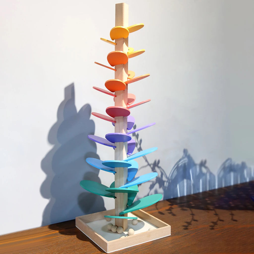NovaTree Rainbow Marble Toy Tower With Bright Sounds For Kids