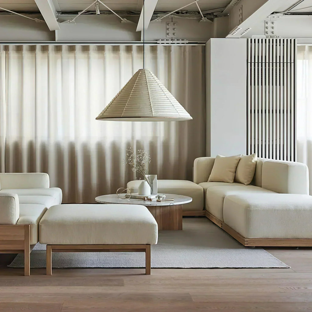 LumaCone Washi Pendant Light In Modern Paper Glow Ambience