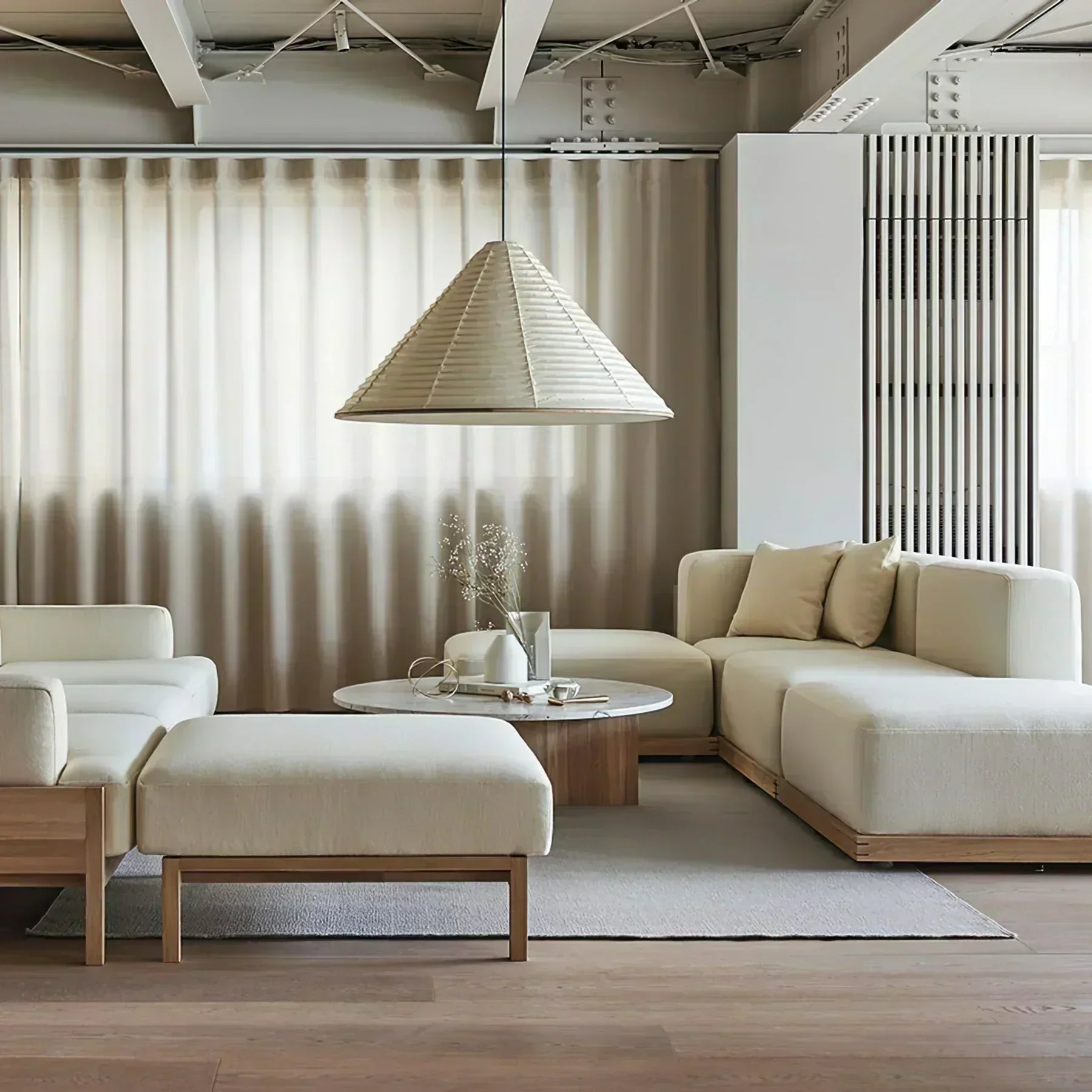 LumaCone Washi Pendant Light In Modern Paper Glow Ambience