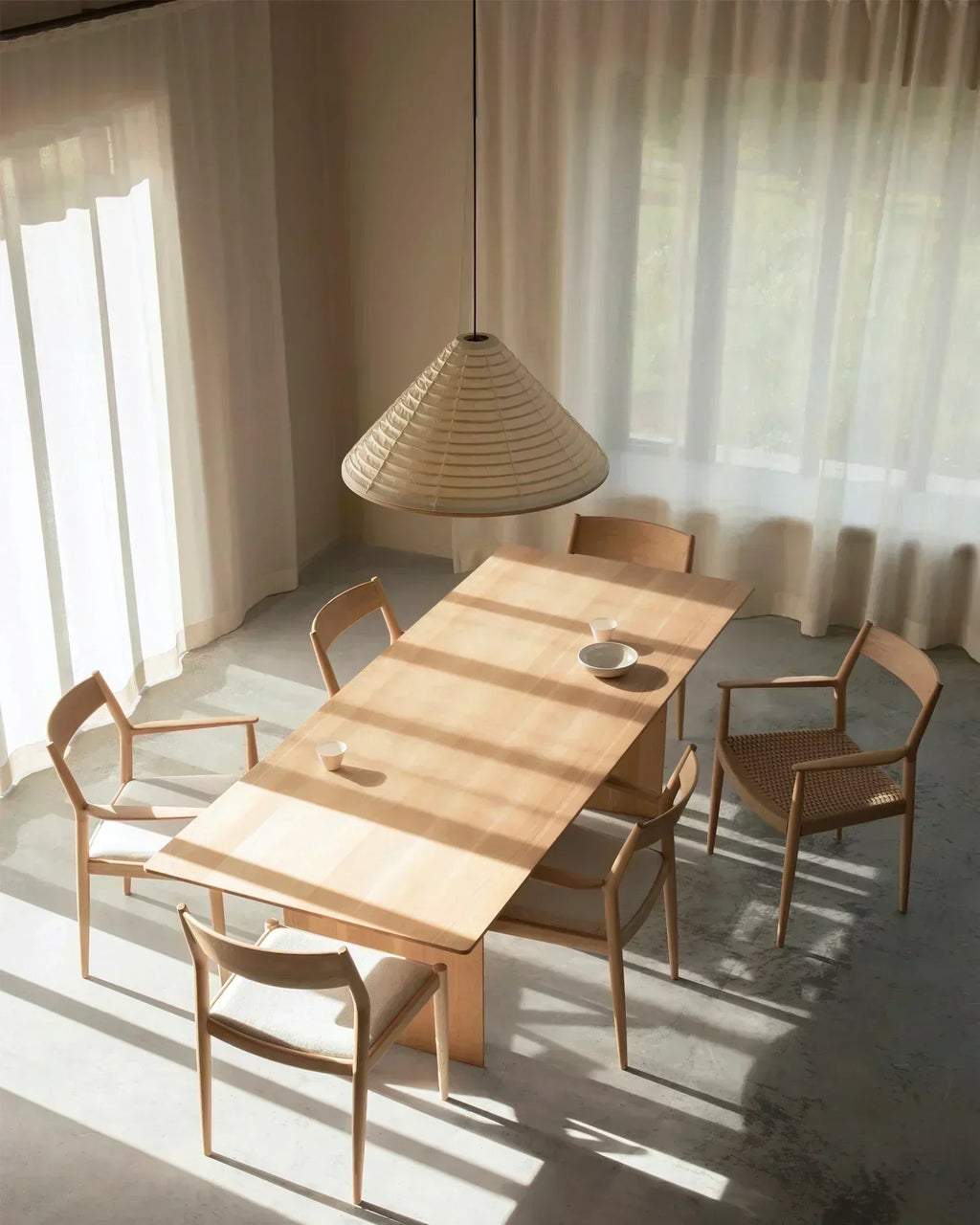 LumaCone Washi Pendant Light In Modern Paper Glow Ambience