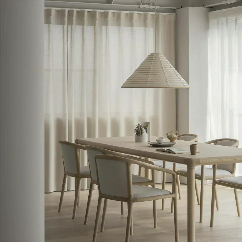 LumaCone Washi Pendant Light In Modern Paper Glow Ambience
