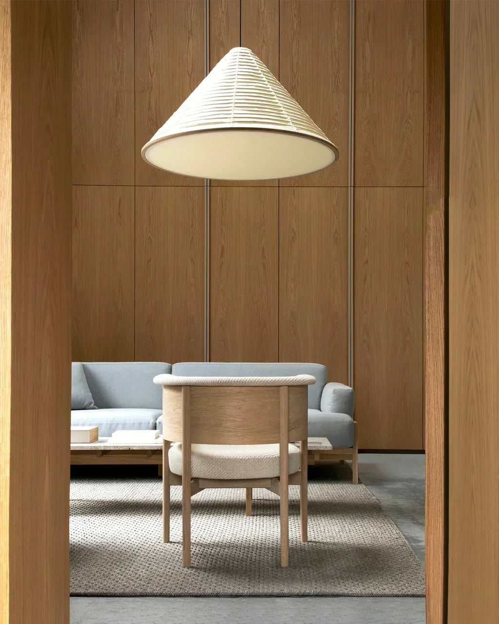 LumaCone Washi Pendant Light In Modern Paper Glow Ambience