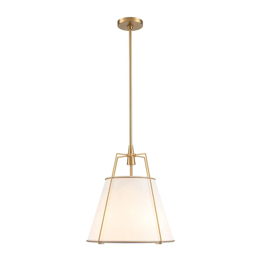 Contemporary Linen Tapered Cone Pendant Light Fixture