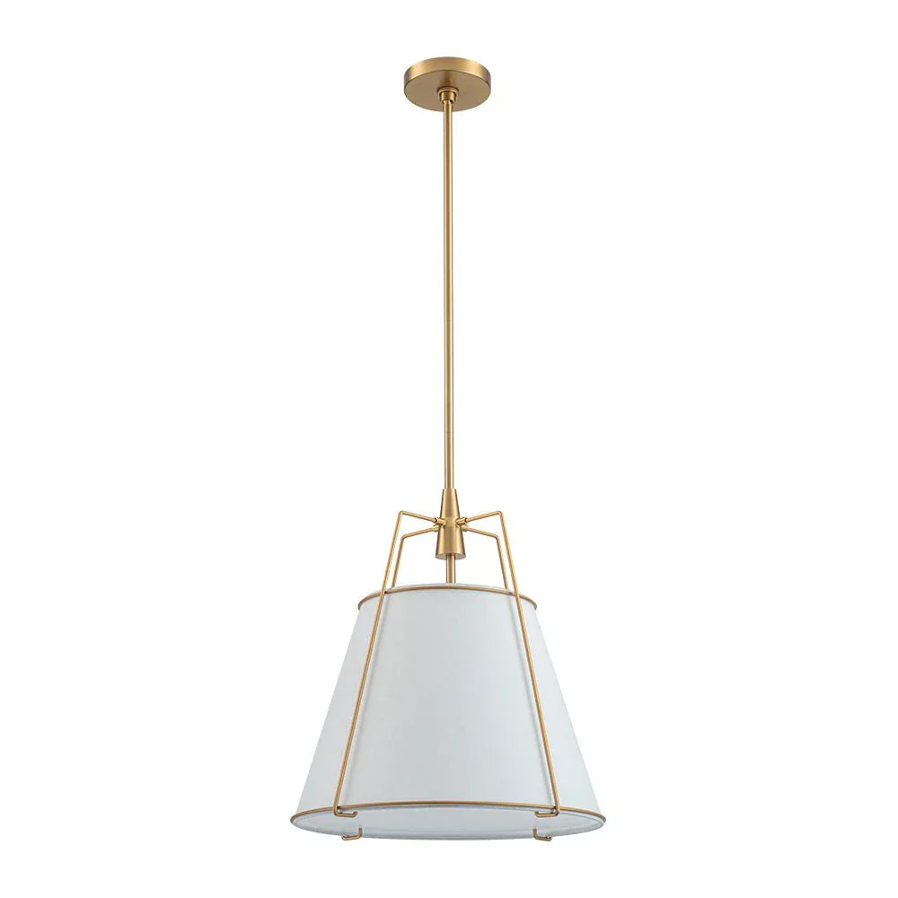 Contemporary Linen Tapered Cone Pendant Light Fixture