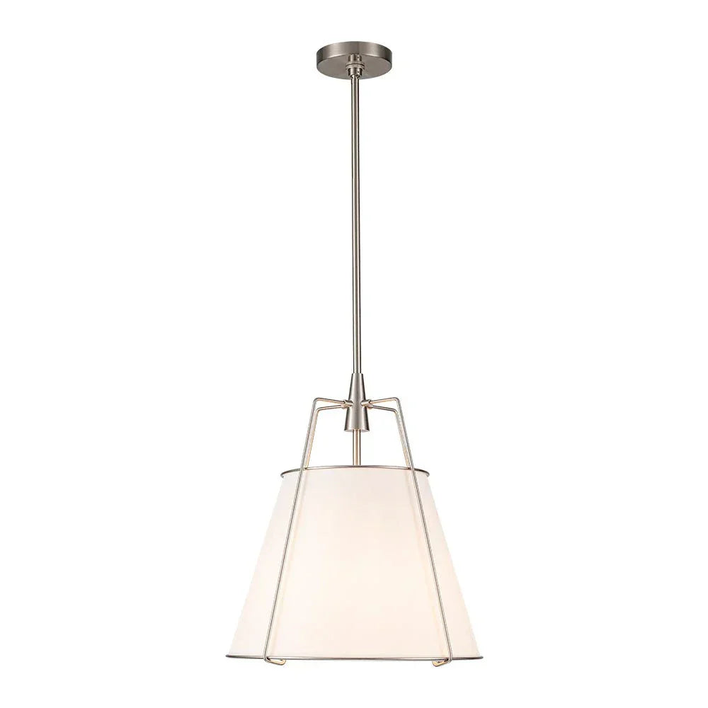 Contemporary Linen Tapered Cone Pendant Light Fixture