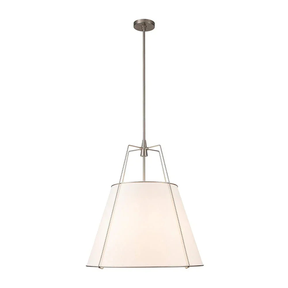 Contemporary Linen Tapered Cone Pendant Light Fixture