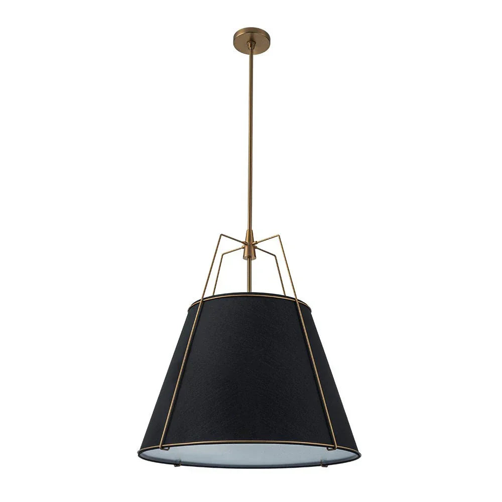 Contemporary Linen Tapered Cone Pendant Light Fixture