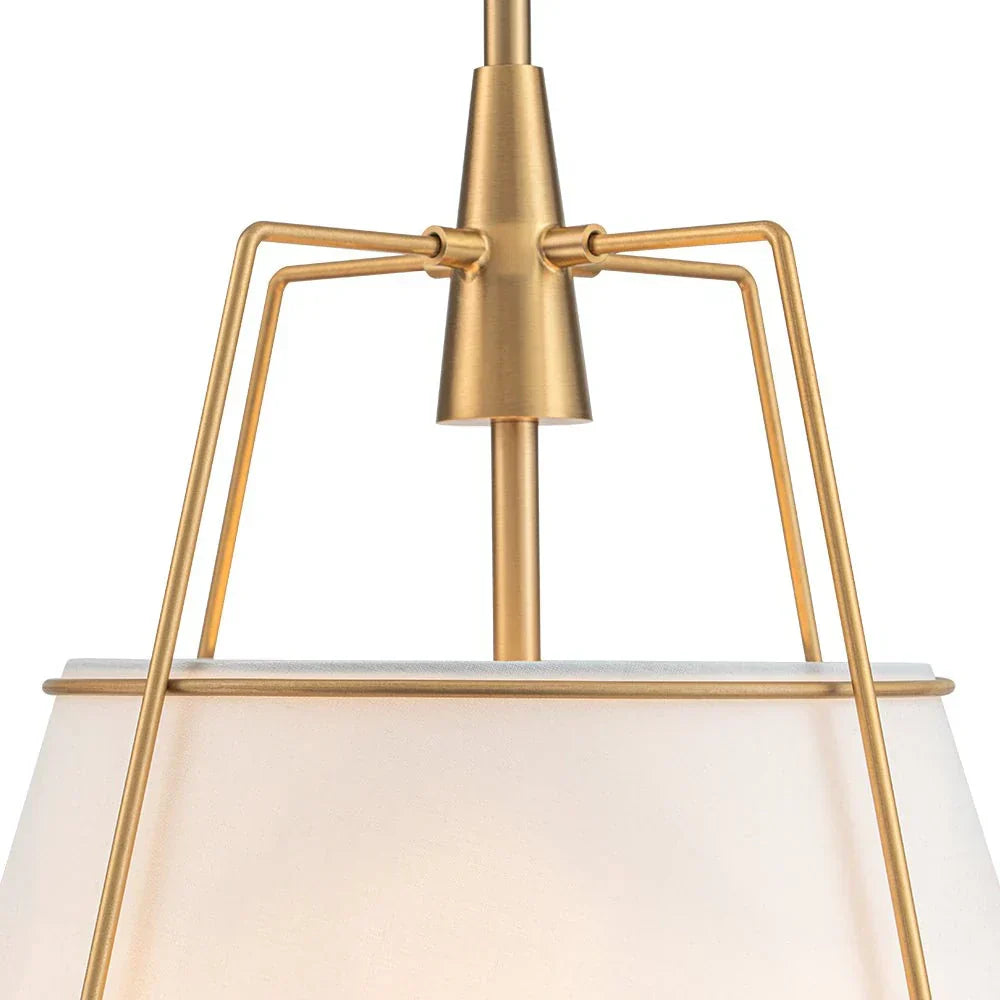 Contemporary Linen Tapered Cone Pendant Light Fixture