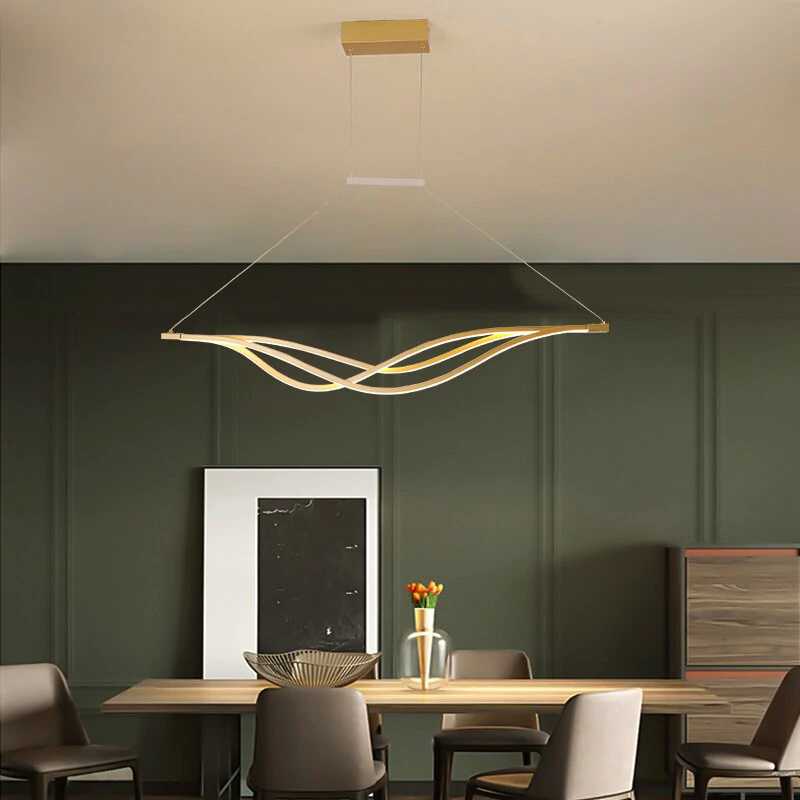 LumiArc Curved LED Pendant Light In Black Or Gold, 1000mm Or 1200mm