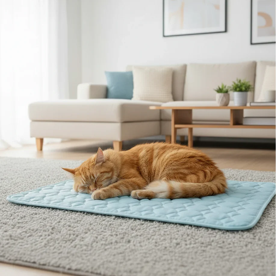 Cama Extra Grande de Arrefecimento para Cães e Gatos