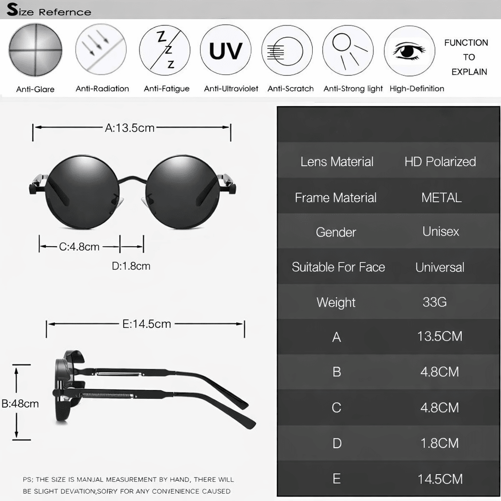Ochelari de soare vintage polarizați UV400