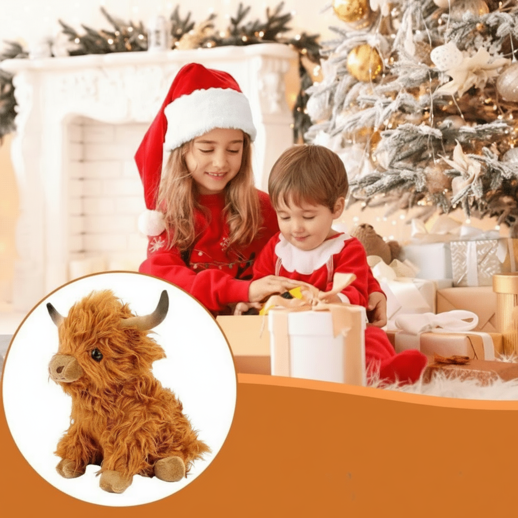 Soft Highland Cow Plush Toy For Cuddle Friends At Home