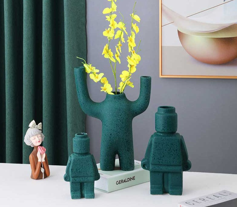 Lego Inspired Body Vase With Cute Charm For Home Decor Today