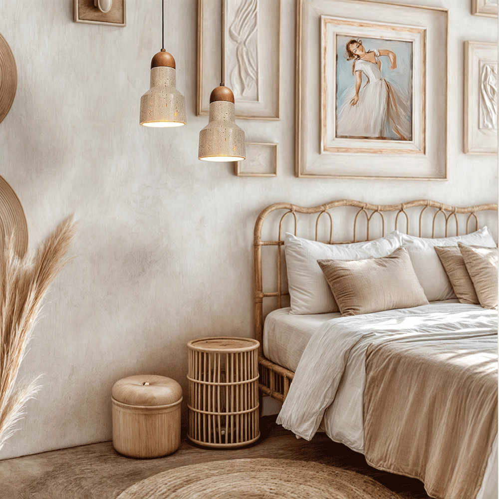 Solena Travertine Pendant Lights For Modern Interiors