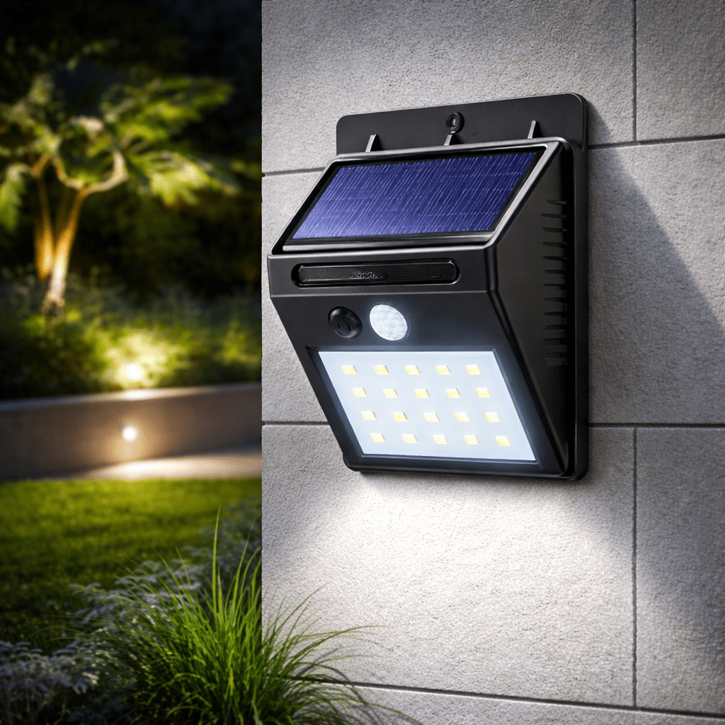 LumaGuard Solar Wall Light With Motion Sensor For Outdoors