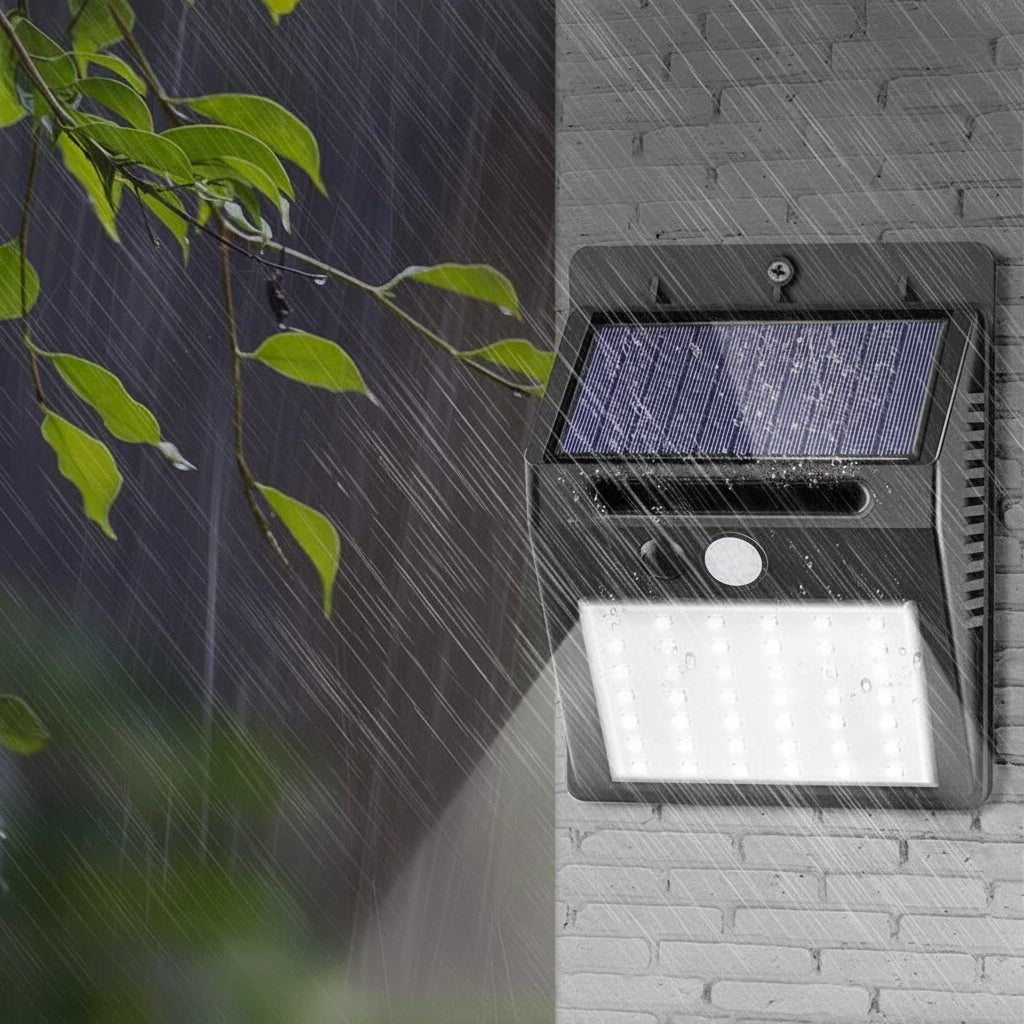 LumaGuard Solar Wall Light With Motion Sensor For Outdoors