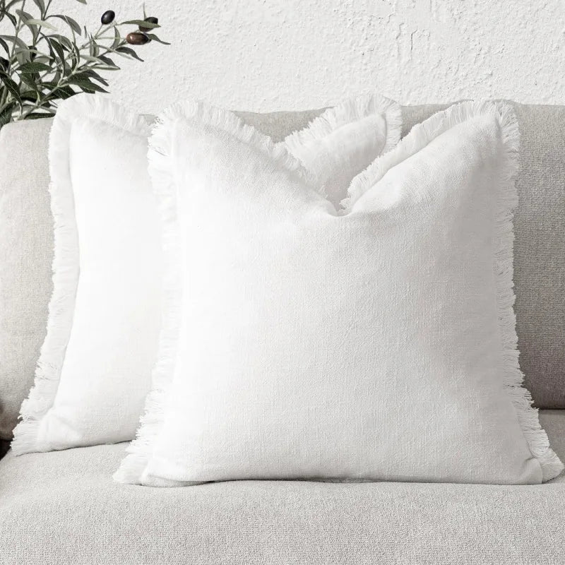 NovaLinen Elegant Cotton-Linen Pillow Covers for Stylish Decor