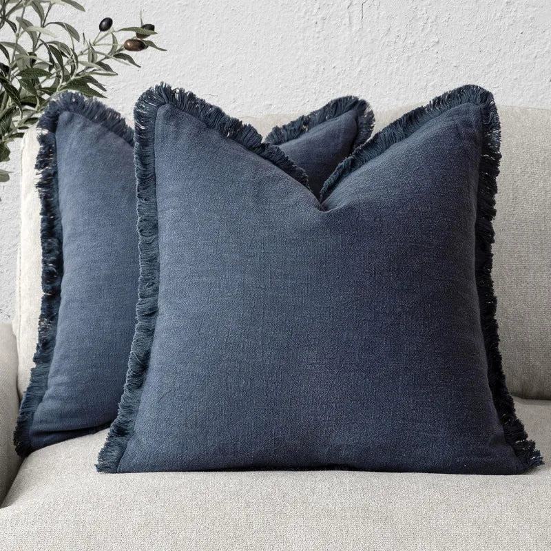 NovaLinen Elegant Cotton-Linen Pillow Covers for Stylish Decor