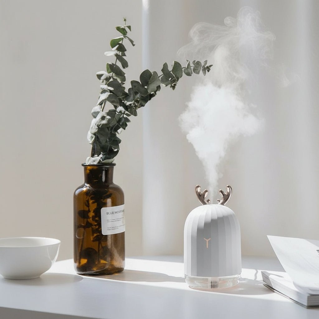 LumaDeer Mini Deer Humidifier Ultra Quiet with Color Changing LEDs and Auto Shut Off