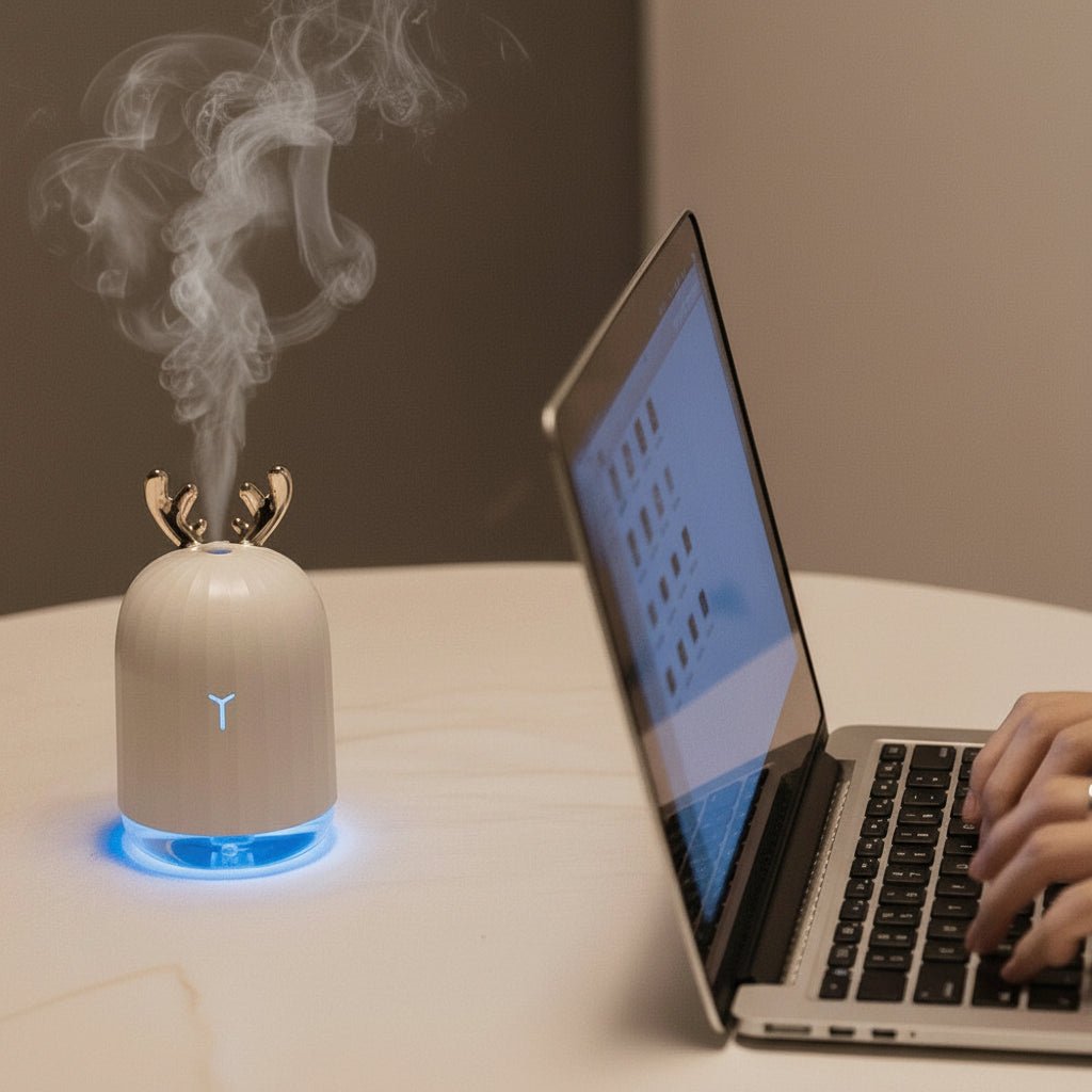 LumaDeer Mini Deer Humidifier Ultra Quiet with Color Changing LEDs and Auto Shut Off