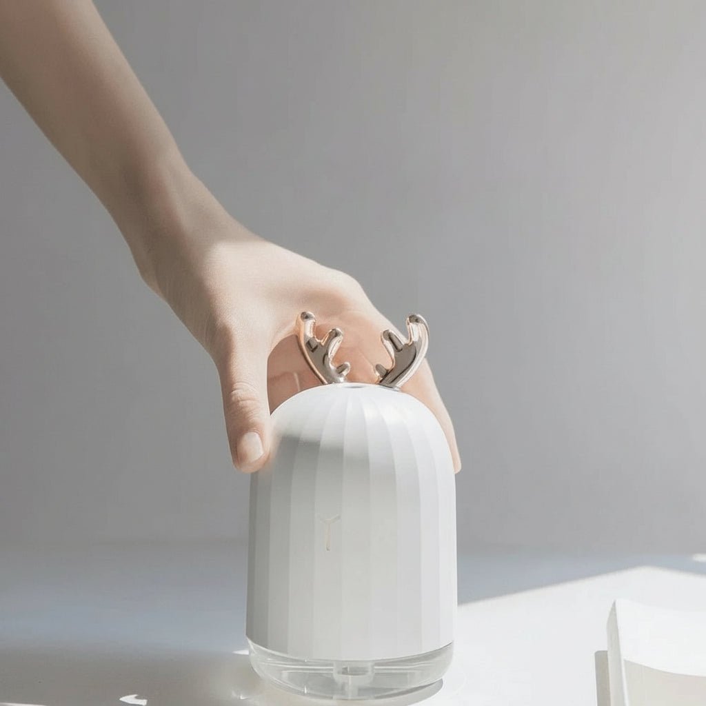 LumaDeer Mini Deer Humidifier Ultra Quiet with Color Changing LEDs and Auto Shut Off