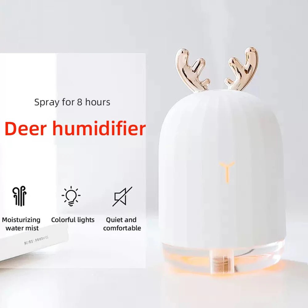 LumaDeer Mini Deer Humidifier Ultra Quiet with Color Changing LEDs and Auto Shut Off