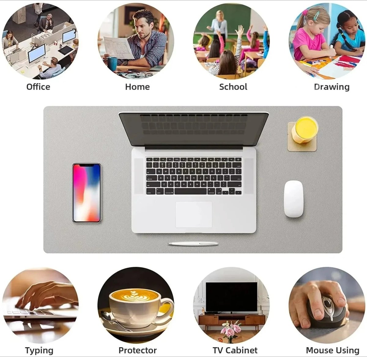 LexPad Premium PU kožená podložka na stůl voděodolná a protiskluzová