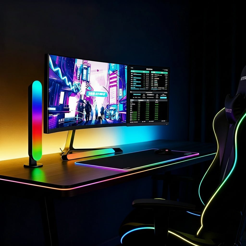 LumaDesk USB RGB-lysskinne med flere farvetilstande