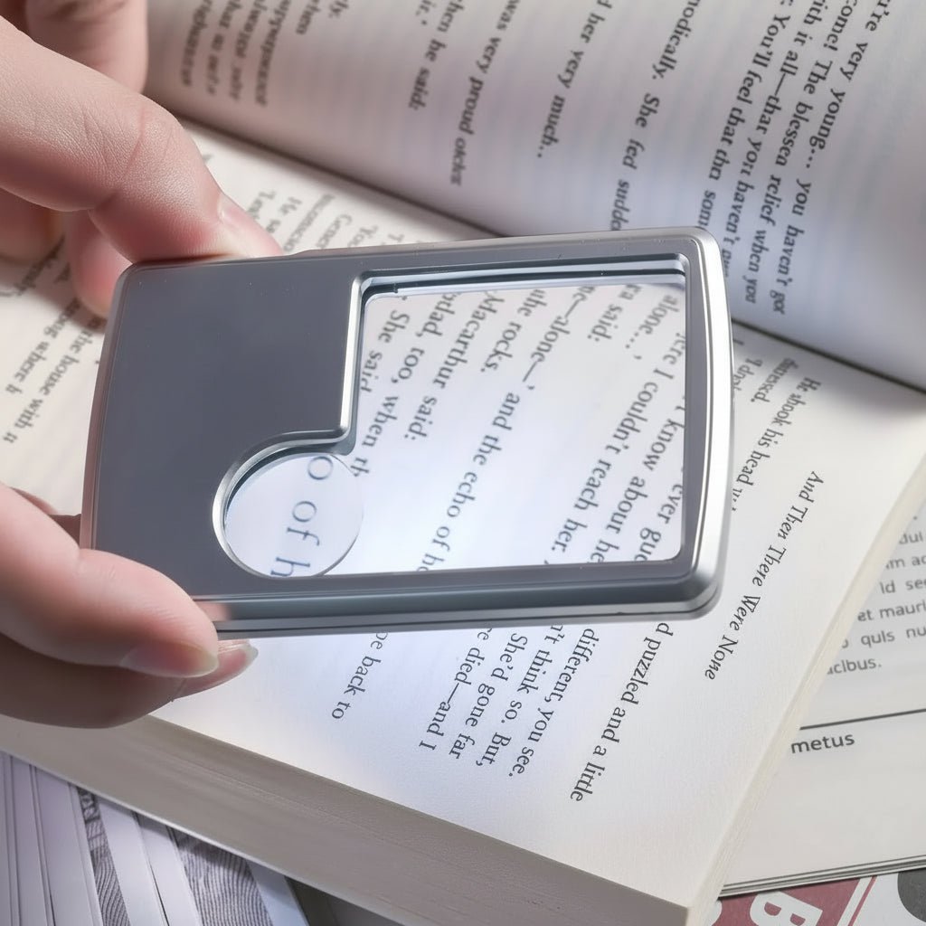 LuminaView LED Pocket Magnifier With 3x And 6x Magnification For Precise Details