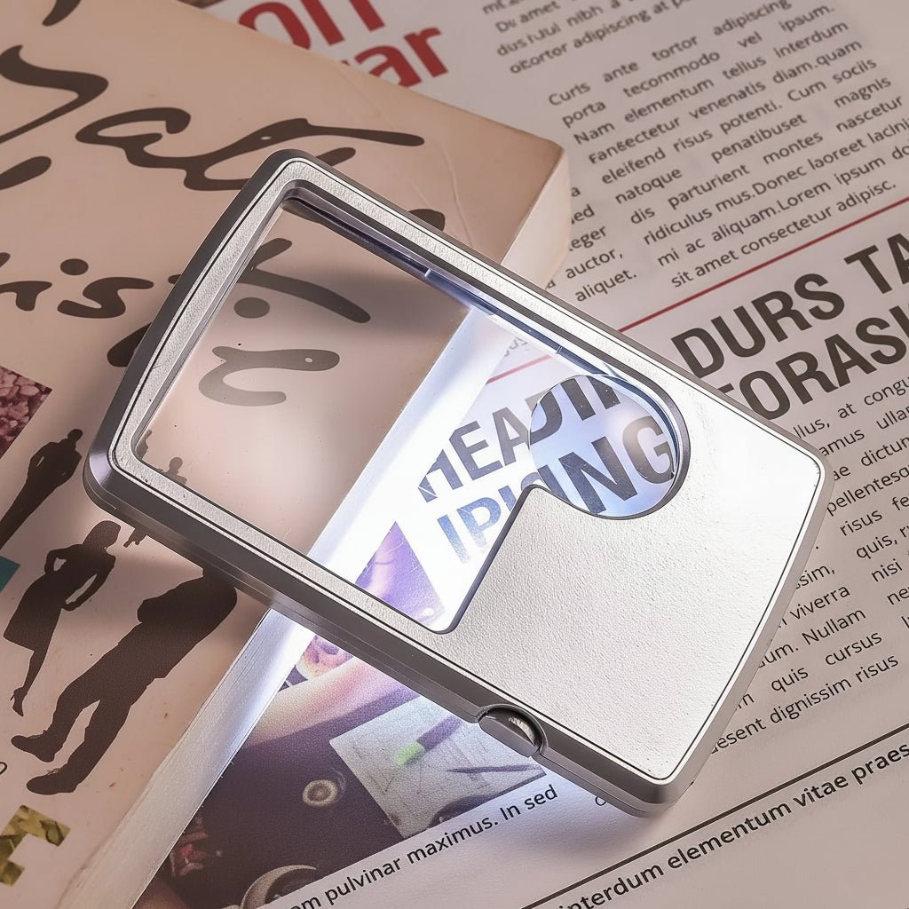 LuminaView LED Pocket Magnifier With 3x And 6x Magnification For Precise Details