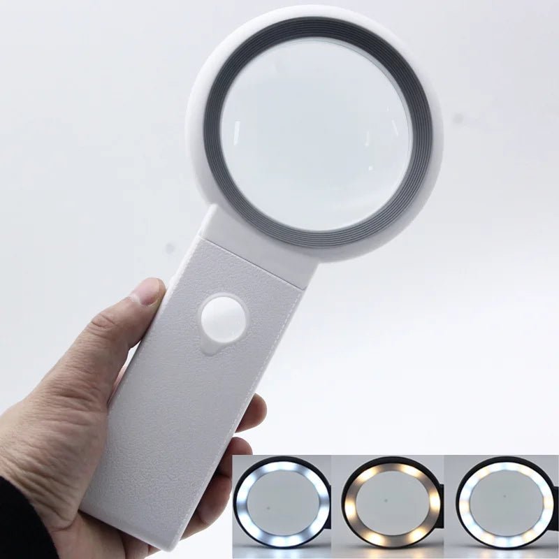 NovaScope Højtydende Forstørrelsesglas med 10x og 30x Forstørrelse og 18 LED-lys